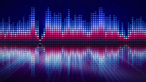 Equalizer waveform element Stock Footage 85754896
