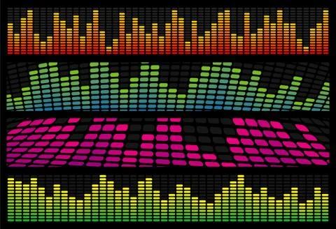 Equalizer web banners Stockillustratie