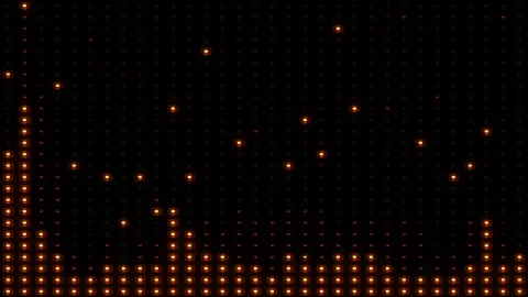 Equalizer Yellow Lights Bars Background VJ Loop Digital Visualizer Stock-Footage 81202506