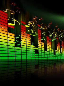 Equalizers and sound Stock Illustration