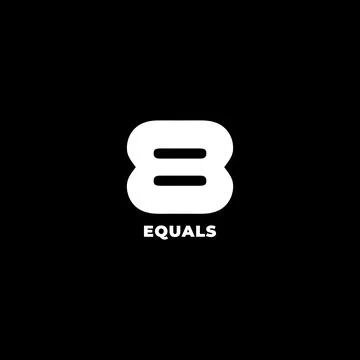 Equals Logo Concept, Number 8 Design Template Stock-Illustration