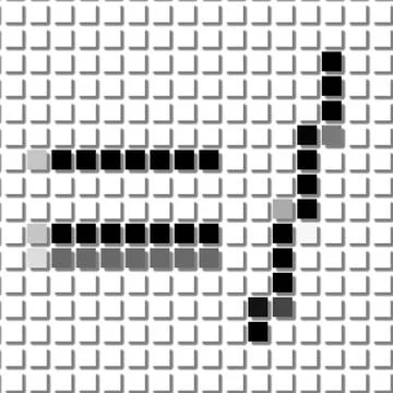 Equals, slash. Simple geometric pattern of black squares in Equals, slash. Stock Illustration