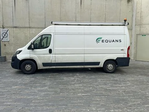 Equans technical support service van Stock Photos