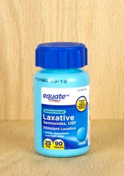 Equate brand laxative. 스톡 사진