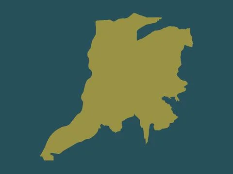 Equateur, Democratic Republic of the Congo. Solid color shape Illustrazione stock