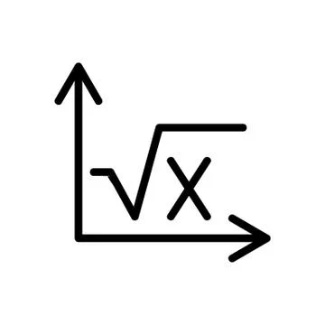 The equation of the math problem icon vector outline illustration Stock Illustration