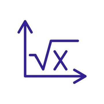 The equation of the math problem icon vector outline illustration Stock Illustration
