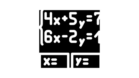 Equation math science education glyph icon animation Stock Footage 326744971
