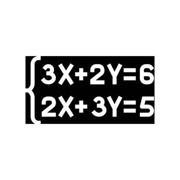 Equation math science education glyph icon vector illustration Stock Illustration
