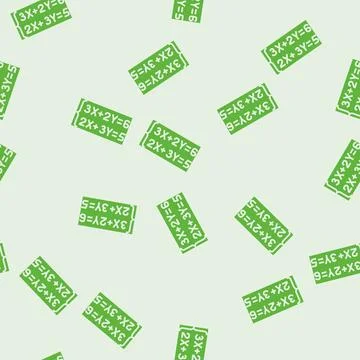 Equation math science education glyph seamless pattern Stock Illustration