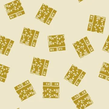 Equation math science education glyph vector seamless pattern Stock Illustration