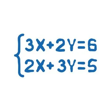 Equation math science education icon doodle illustration Stock Illustration