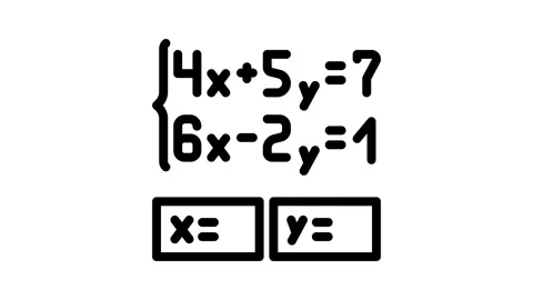 Equation math science education line icon animation Stock Footage 326763300