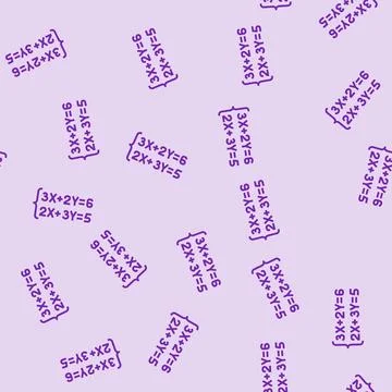 Equation math science education line seamless pattern Stock Illustration