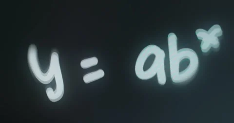 Equation representing an exponential function Stock Footage 314503300