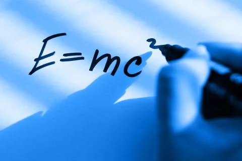 Equations of the theory of relativity Stock Photos