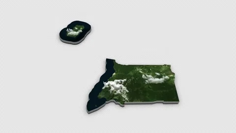 Equatorial Guinea 3D Country Map Animation Transparent Alpha Stock Footage 278023251