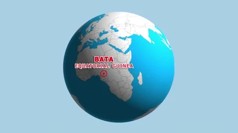 EQUATORIAL GUINEA BATA ZOOM IN FROM SPACE Stock-Footage 177480061