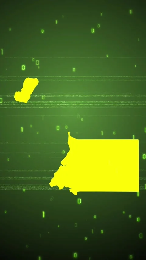 Equatorial Guinea Digital Map Intro Stock Footage 258835669