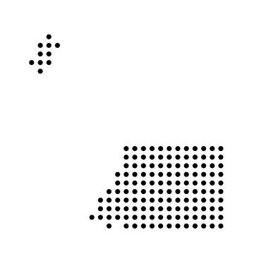 Equatorial Guinea dotted vector map Stock Illustration