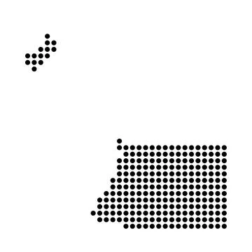 Equatorial Guinea dotted vector map Stock Illustration