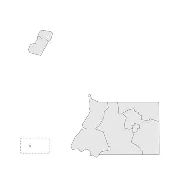Equatorial Guinea editable vector political map EPS Stock Illustration