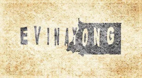 Equatorial Guinea Evinayong Typography Map Stock Illustration