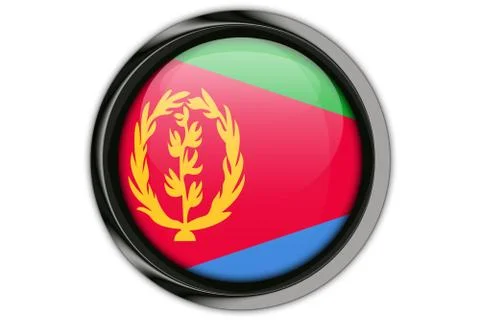 Equatorial Guinea flag in the button pin Isolated on White Background 写真素材