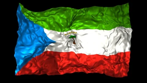 Equatorial Guinea flag Stock Footage 110803836