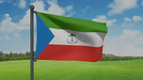 Equatorial Guinea Flag Stock Footage 152709089