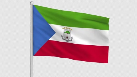 Equatorial Guinea Flag Stock Footage 226985404