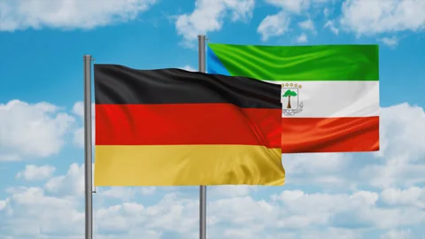 Equatorial Guinea flag Video stock 245110996