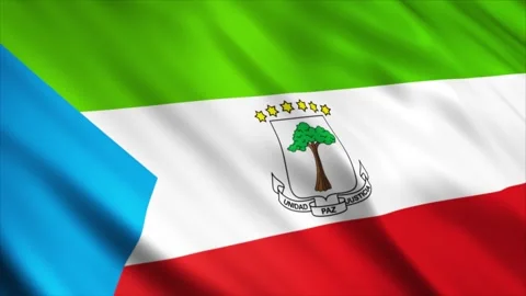 Equatorial Guinea Flag Stock Footage 249041118