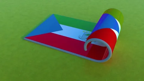 Equatorial Guinea Flag Video stock 260828221