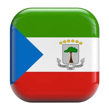Equatorial guinea flag icon image Stock Illustration