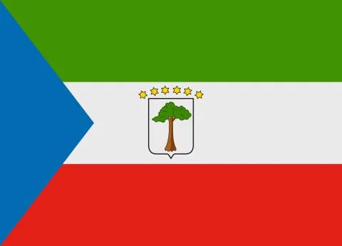Equatorial guinea flag Illustrazione stock