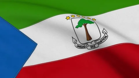 Equatorial Guinea Flag Loop Stock Footage 241179268