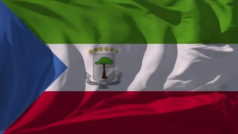 Equatorial Guinea Flag Loop Stock Footage 295747261