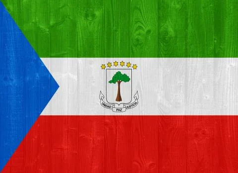 Equatorial guinea flag Stock Photos