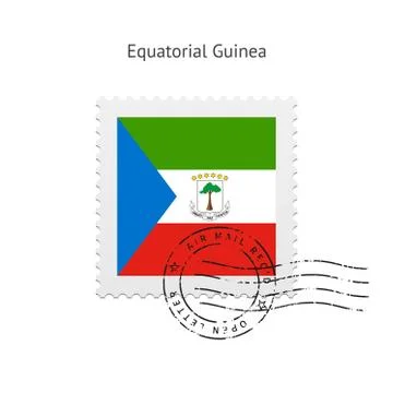 Equatorial Guinea Flag Postage Stamp Stock-Illustration