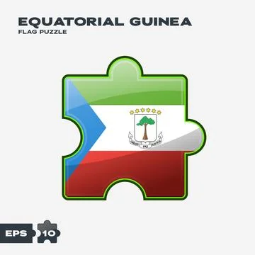 Equatorial Guinea Flag Puzzle Stock Illustration