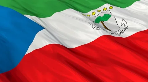 Equatorial Guinea flag Seamless Stock Footage 49086490