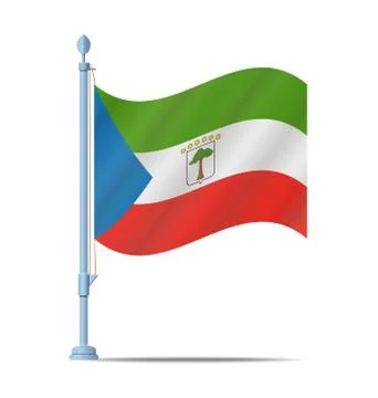 Equatorial guinea flag vector イラスト素材
