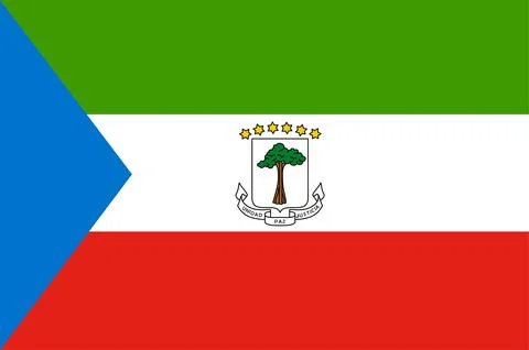 Equatorial Guinea flag vector Stock Illustration