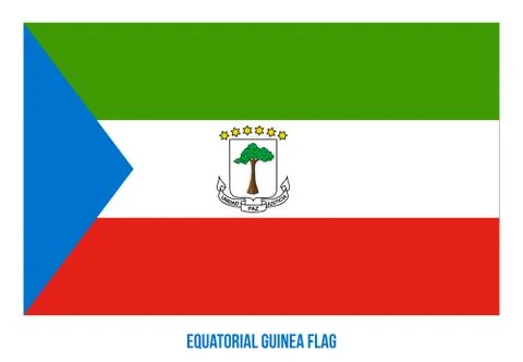 Equatorial Guinea Flag Vector Illustration on White Background. Stock Illustration