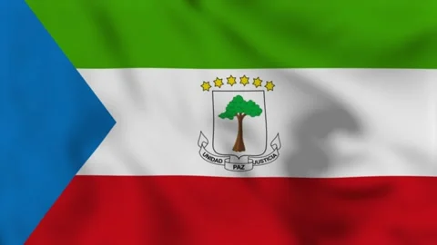 Equatorial Guinea flag video - 4k footage Stock Footage 161113153