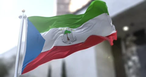 Equatorial-guinea-flag-waving-seamless-loop-4k-60fps Stock Footage 332295483
