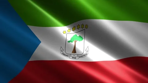 Equatorial Guinea flag waving in the wind Vídeos de archivo 348683029