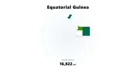 Equatorial Guinea Land Mass Animation Stock Footage 345687817