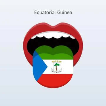Equatorial Guinea language. Abstract human tongue. Stock-Illustration